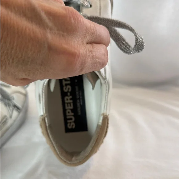 Golden Goose White and Gray Sneakers - Picture 7 of 10